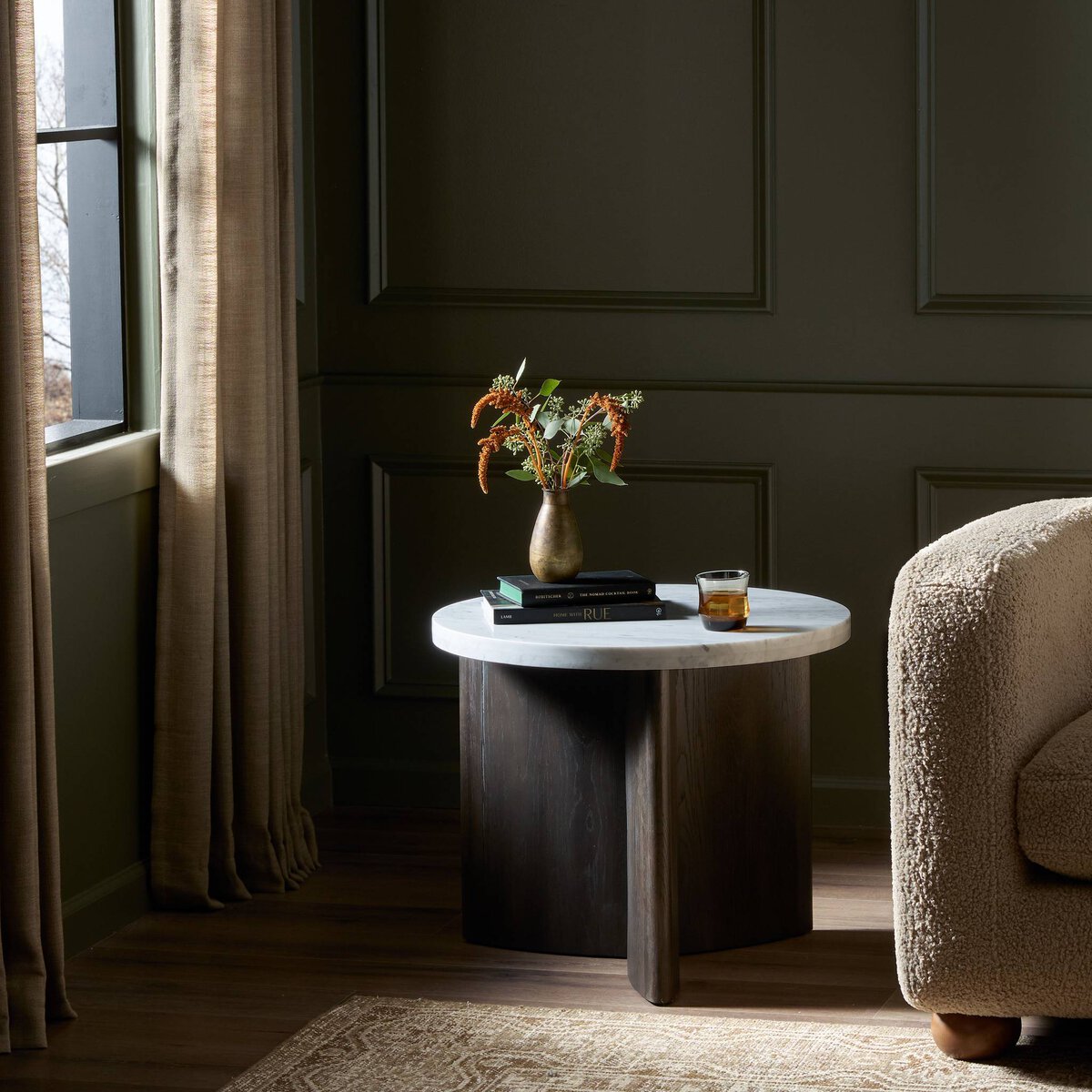 Toli - Marbre blanc & noir fumé image 1