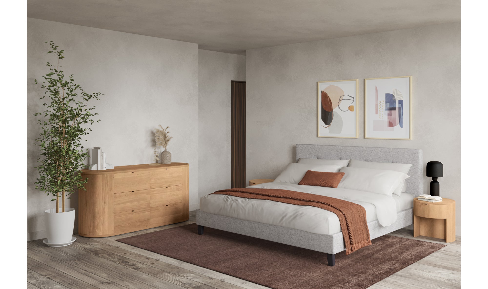 Théo 1 tiroir - Naturel image 2