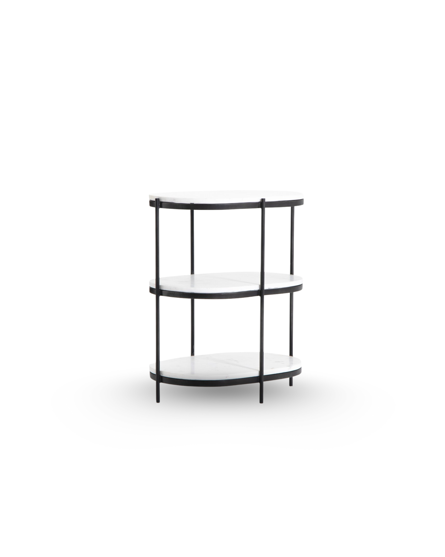 Felix oval - Gris/Blanc