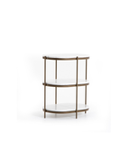 Felix oval - Laiton/Blanc