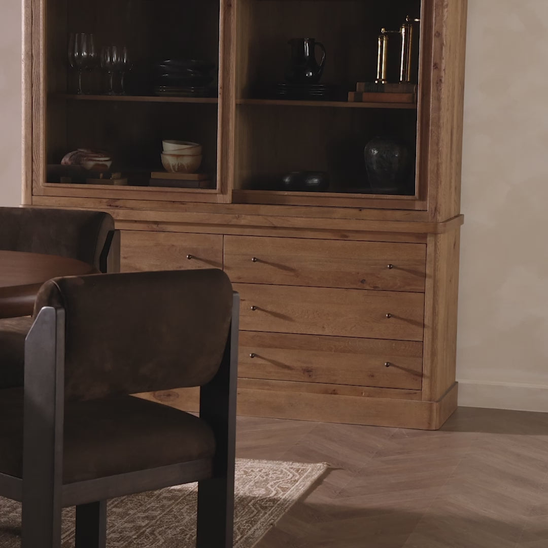 Large Cabinet - Honey Brown Oak Veneer